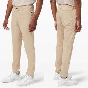Lululemon ABC Pants Classic Men's Trouser Size 32 Warpstreme Stretch Beige Golf